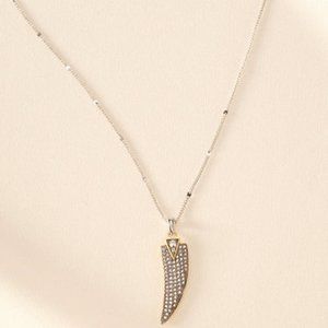 Stella & Dot - Horn Pendant, mixed metal